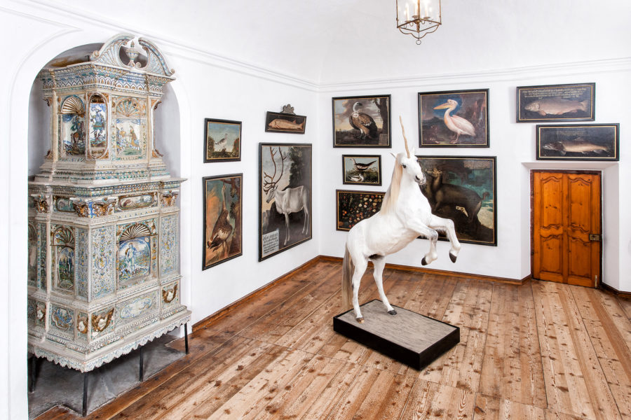 Fotografie aus der Dauerausstellung zu Markus Sittikus im Schloss Hellbrunn in Salzburg