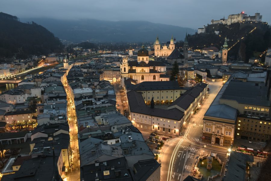 Salzburg aus der Vogelperspektive Salzburg aus der Vogelperspektive