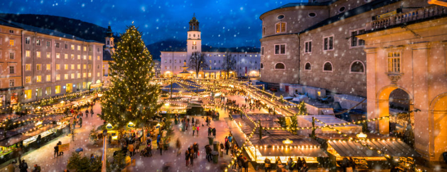 Der Tannenbaum als Highlight am Salzburger Christkindlmarkt Salzburger Christkindlmarkt